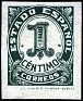 Spain 1937 Numeros 1 C Verde Edifil 814